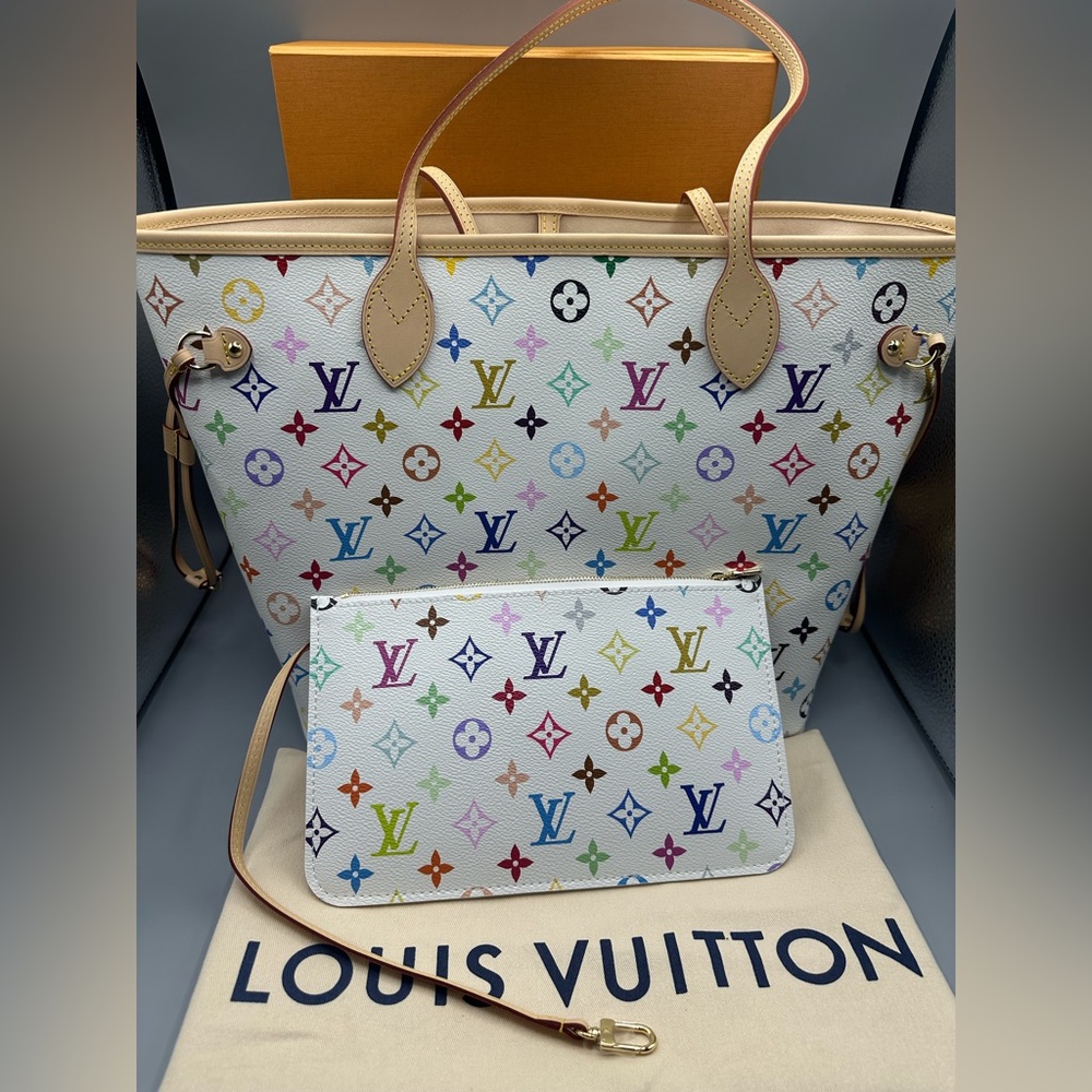 Louis Vuitton x Takashi Murakami multicolor neverfull - Picture 1 of 14
